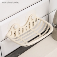 Мыльница на присосках, 16&times;10&times;6 см, цвет МИКС