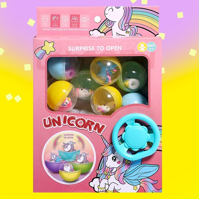 Детский игровой автомат &laquo;Сказочный пони&raquo; с игрушками, в наборе 8 шаров-сюрпризов