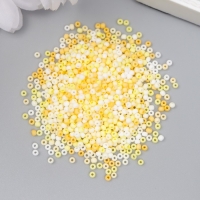 Бисер стекло 11/0 "Матовый. Меланж жёлтый" 10 гр Бисер стекло 11/0 "Матовый. Меланж жёлтый" 10 гр