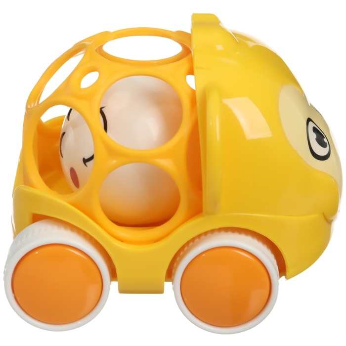 Машинка - погремушка &laquo;Обезьянка&raquo;, с эластичными элементами, Крошка Я