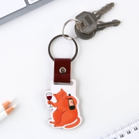 Брелок для ключей деревянный &laquo;Котик&raquo;, 7 х 3,6 см