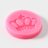 Молд &laquo;Корона&raquo;, силикон, 5,5&times;5,5 см, цвет розовый