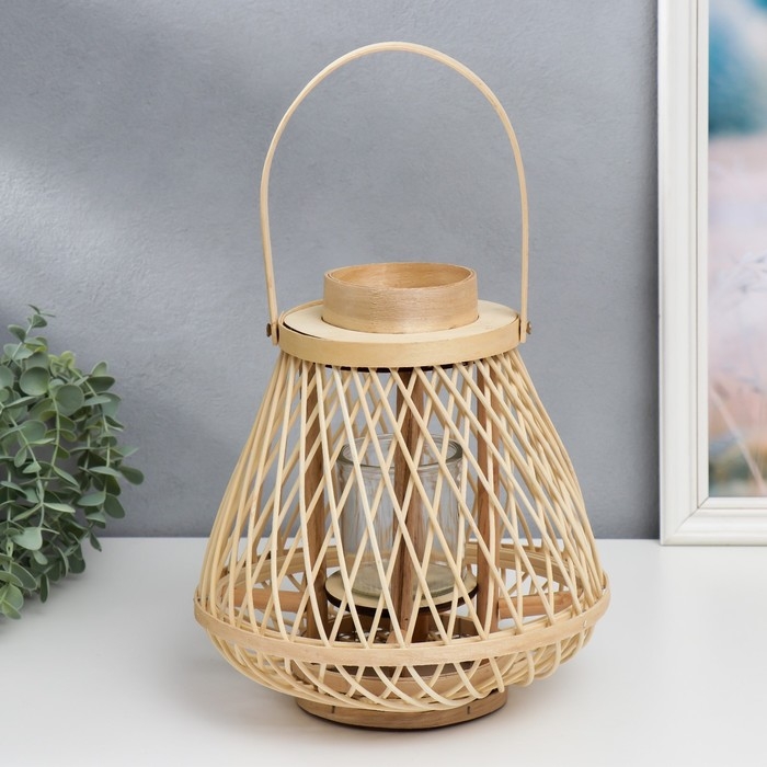 Подсвечник дерево на 1 свечу Подсвечник дерево на 1 свечу "Плетение" 25х25х25 см