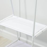 Стойка - вешалка для одежды, 2 полочки, 55&times;42&times;160 см, цвет белый