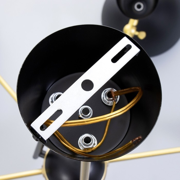 Люстра Люстра "Бастони" 6хЕ14 40Вт черно-золотой 70х70х54 см BayerLux