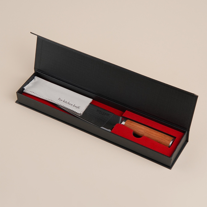 Нож кухонный SL Home &laquo;Оливия&raquo;, шеф, лезвие 20,32 см, дамасская сталь, цвет коричневый