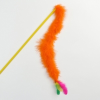 Дразнилка меховая "Длинный хвост", оранжевая Дразнилка меховая "Длинный хвост", оранжевая