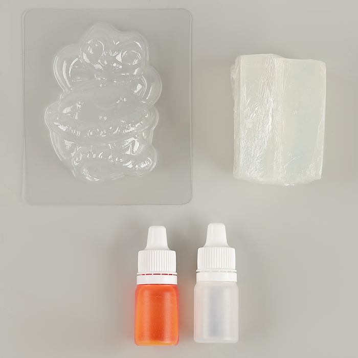 Мыло своими руками на новый год &laquo;Змея с шариком&raquo;, новогодний набор для творчества, символ года 2025