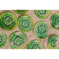 Тарелка стеклянная Доляна &laquo;Романтичный киви&raquo;, d=18 см, цвет зелёный