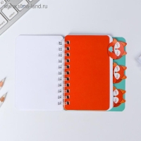 Блокнот с разделителями А7, 40 л «лиса» Блокнот с разделителями А7, 40 л «лиса»