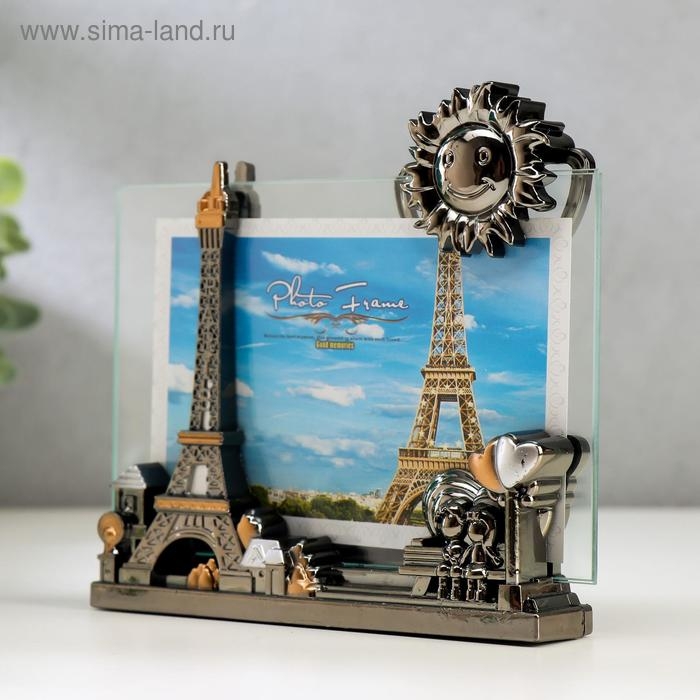 Фоторамка пластик 10х15 см Фоторамка пластик 10х15 см "Эйфелева башня" 15х14 см