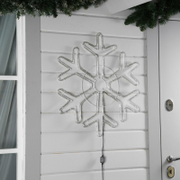 Светодиодная фигура «Снежинка», 69 см, дюралайт, 144 LED, 220 В, мерцание, свечение белый/синий Светодиодная фигура «Снежинка», 69 см, дюралайт, 144 LED, 220 В, мерцание, свечение белый/синий