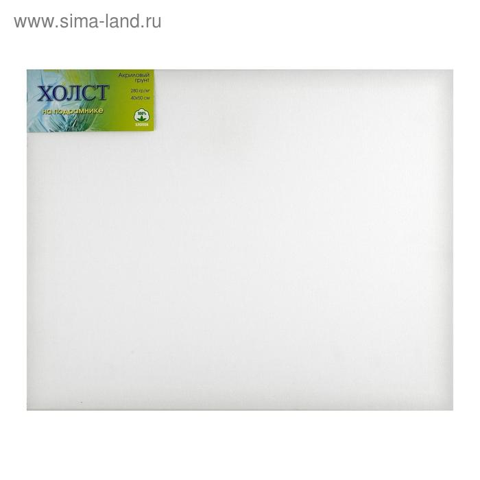 Холст на подрамнике, хлопок 100%, 40 х 50 х 1.8 см, акриловый грунт, мелкозернистый, 280 г/м&sup2;