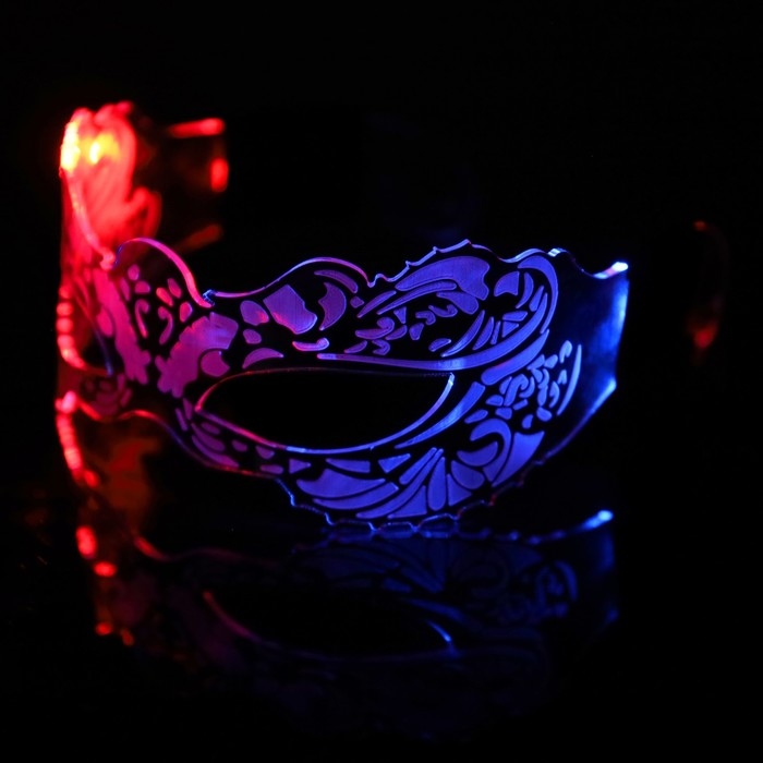 Светодиодные очки "Маскарад", 16.5x7x15,5 см, CR2032x2 (в компл.), 3 режима, RGB