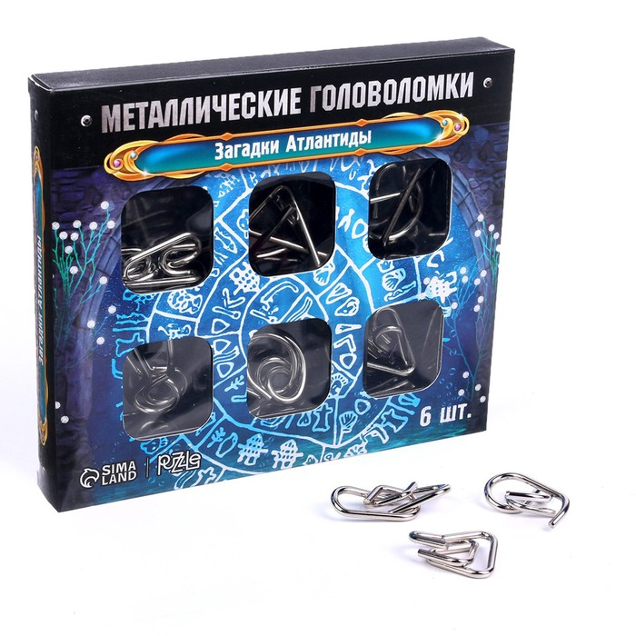 Головоломка металлическая &laquo;Загадки Атлантиды&raquo;, набор 6 шт.