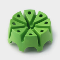 Тёрка с лотком Доляна &laquo;Фреш Флеш&raquo;, 7 насадок, 27&times;10&times;12 см, цвет зелёный, белый