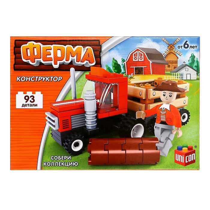 Конструктор Ферма &laquo;Лесозаготовочный грузовик&raquo;, 93 детали