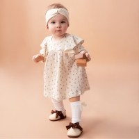 Платье с дл. рукавом Крошка Я Wildflowers, рост 92-98 см, бежевый Платье с дл. рукавом Крошка Я Wildflowers, рост 92-98 см, бежевый