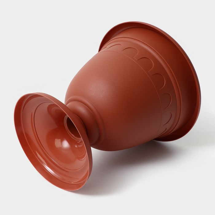 Кашпо уличное на ножке высокий «Колывань», 8,1 л, цвет терракотовый Кашпо уличное на ножке высокий «Колывань», 8,1 л, цвет терракотовый