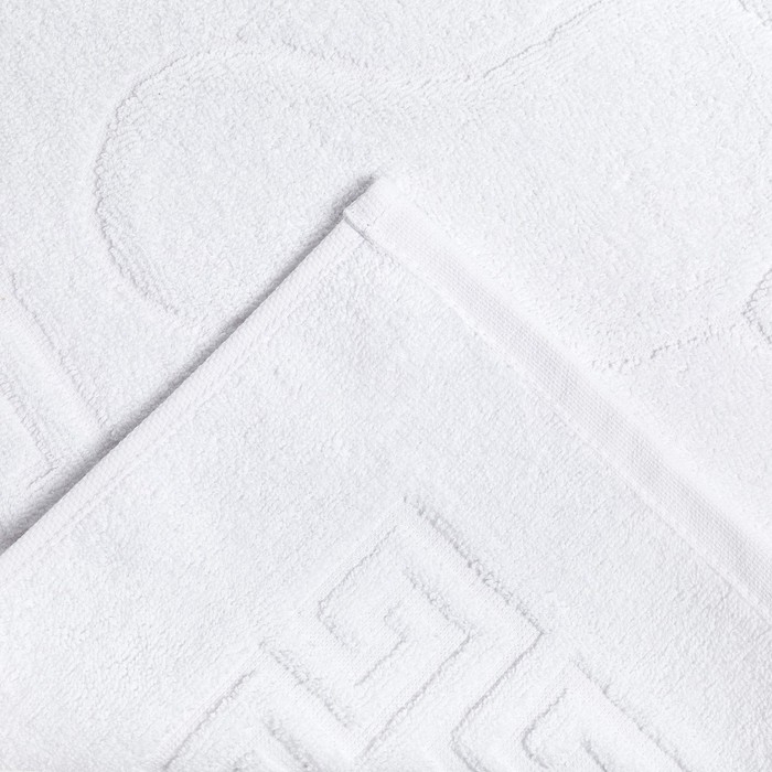 Полотенце махровое для ног 50х70см, белый, 100% хлопок, 550 г/м2