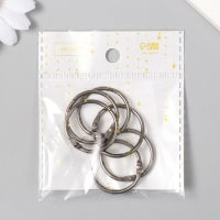 Кольца для творчества (для фотоальбомов) "Чёрное" внутр. d= 2,5 см внешн. d=3 см набор 6 шт Кольца для творчества (для фотоальбомов) "Чёрное" внутр. d= 2,5 см внешн. d=3 см набор 6 шт