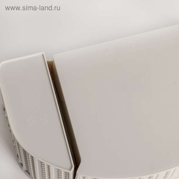 Органайзер &laquo;Вязание&raquo;, с ящиком, цвет белый ротанг