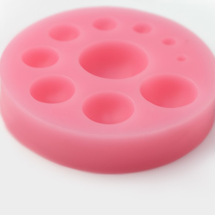 Молд Доляна &laquo;Полусфера&raquo;, силикон, 6,5&times;6,5&times;1,5 см, цвет МИКС