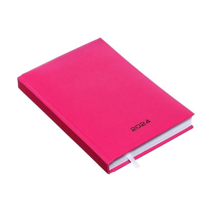 Ежедневник датированный 2024 года, А5, 176 листов, Attomex.Even, обложка бумвинил, ляссе, блок 70 г/м2, розовый Ежедневник датированный 2024 года, А5, 176 листов, Attomex.Even, обложка бумвинил, ляссе, блок 70 г/м2, розовый