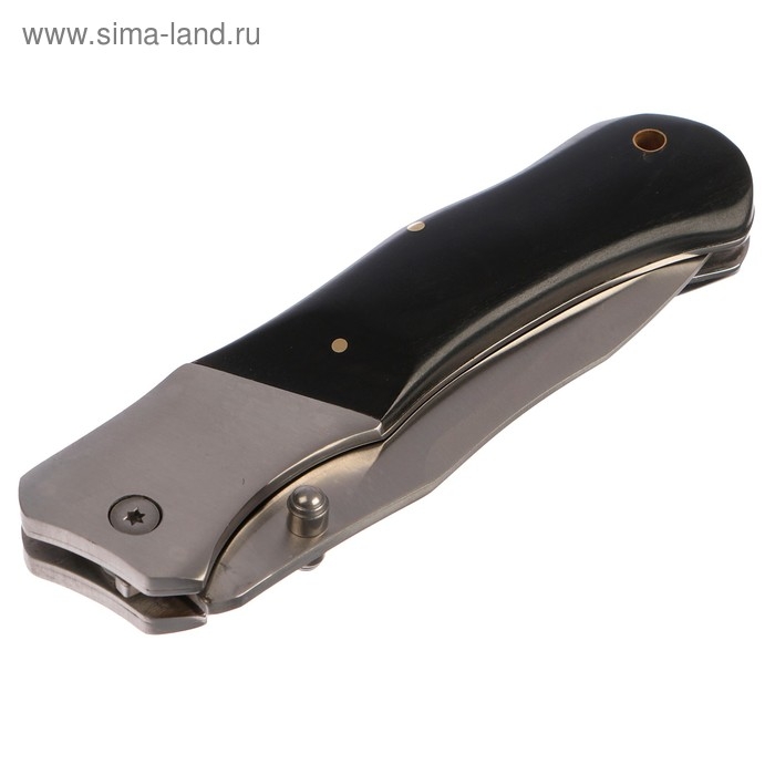 Складной нож Stinger, 100 мм, рукоять: сталь, дерево, коробка картон Складной нож Stinger, 100 мм, рукоять: сталь, дерево, коробка картон