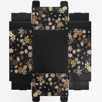 Новый год. Подарочная коробка складная, новогодняя "Снегопад", 31,2 х 25,6 х 16,1 см.