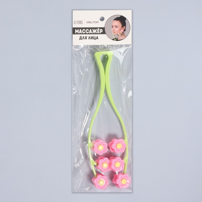 Массажёр для лица «Букет», 22,5 × 6,5 × 3,5 см, 12 роликов, цвет МИКС Массажёр для лица «Букет», 22,5 × 6,5 × 3,5 см, 12 роликов, цвет МИКС