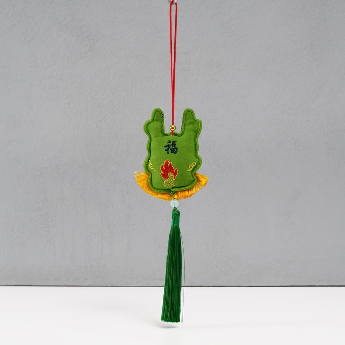 Подвеска-саше текстиль Подвеска-саше текстиль "Дракон" зелёная 2х7,5х24 см