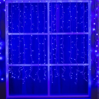 Гирлянда «Занавес» 2 × 1.5 м, IP44, УМС, белая нить, 360 LED, свечение синее, 220 В Гирлянда «Занавес» 2 × 1.5 м, IP44, УМС, белая нить, 360 LED, свечение синее, 220 В