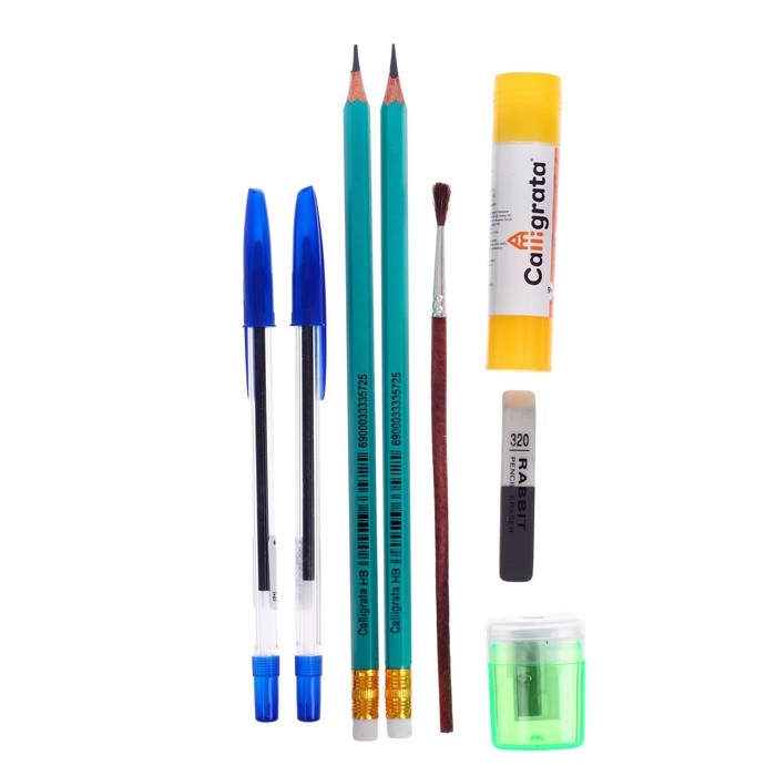 Пенал пластиковый тубус 45 х 195 с наполнением (9 предметов) МИКС Пенал пластиковый тубус 45 х 195 с наполнением (9 предметов) МИКС