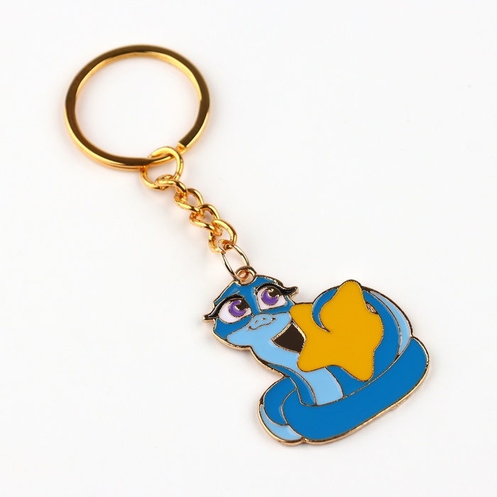 Брелок новогодний, для ключей, металлический &laquo;Змея со звездой&raquo; 3 х 8,5 см