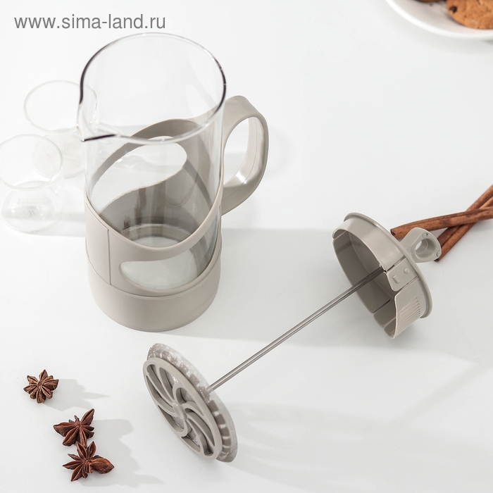 Френч-пресс &laquo;Арабика&raquo;, 1 л, цвет серый