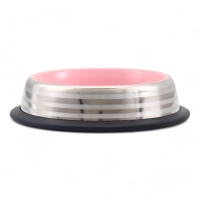 Миска с нескользящим основанием, 225 мл, серебристо-розовая Миска с нескользящим основанием, 225 мл, серебристо-розовая