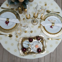 Скатерть новогодняя Этель Christmas time d=150см +/-3см с ГМВО, 100%хл, саржа 190 гр/м2