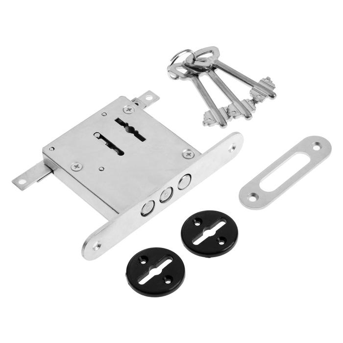 Замок врезной сувальдный с ригельным засовом трехсторонний ЗВ8-6А-1 Замок врезной сувальдный с ригельным засовом трехсторонний ЗВ8-6А-1