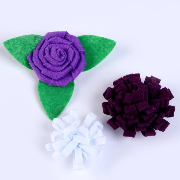 Набор для творчества: декор из фетра и набор бусин &laquo;Цветочный узор&raquo;