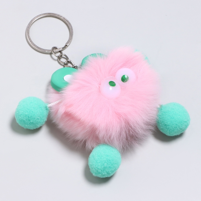 Мягкая игрушка «Пушистик» на брелоке, 7 см, цвет МИКС Мягкая игрушка «Пушистик» на брелоке, 7 см, цвет МИКС