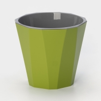 Кашпо для цветов со вставкой &laquo;Палермо&raquo;, 1,8 л, цвет оливковый