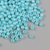 Набор бусин "Жемчуг" d 4 мм, 250 гр, голубой
