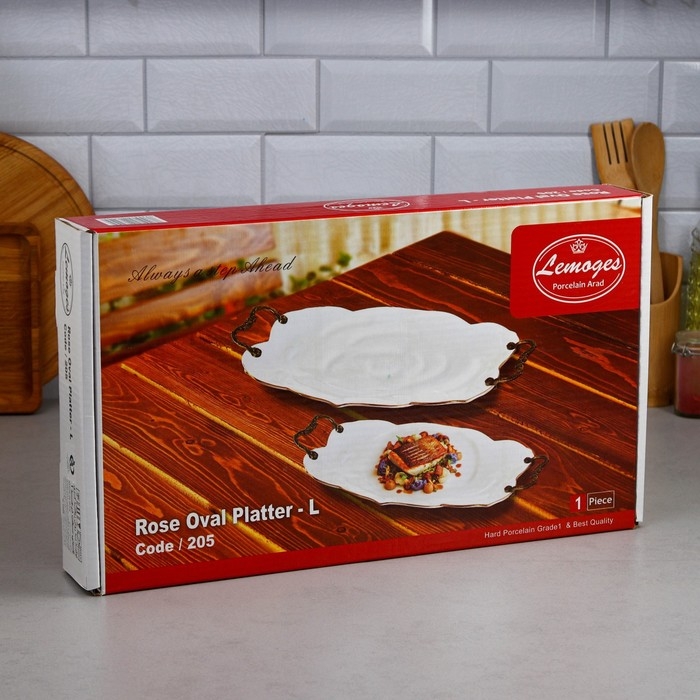 Блюдо «Розы», большое, фарфор, Иран Блюдо «Розы», большое, фарфор, Иран