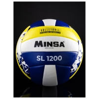 Волейбольный мяч MINSA New Classic SL1200, клееный, 18 панелей, р. 5, microfiber PU