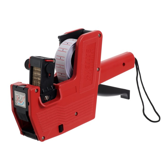 Этикет-пистолет однострочный (цифры, знаки), 8 символов, 21 х 12 мм, для прямоугольных этикеток, deVENTE, красный Этикет-пистолет однострочный (цифры, знаки), 8 символов, 21 х 12 мм, для прямоугольных этикеток, deVENTE, красный