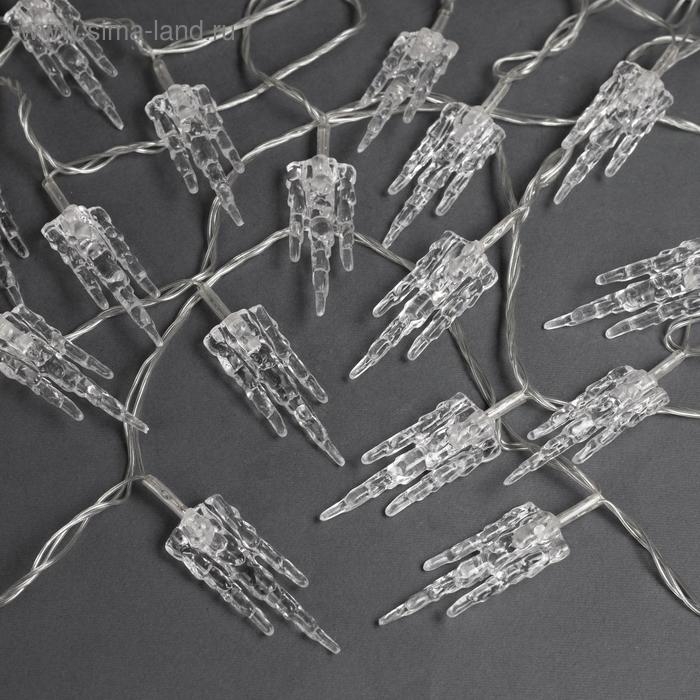 Гирлянда «Нить» 5 м с насадками «Льдинка», IP20, прозрачная нить, 20 LED, свечение мульти (RG/RB), мигание, 220 В Гирлянда «Нить» 5 м с насадками «Льдинка», IP20, прозрачная нить, 20 LED, свечение мульти (RG/RB), мигание, 220 В