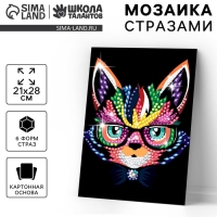Мозаика стразами «Кот в очках». Набор для творчества Мозаика стразами «Кот в очках». Набор для творчества