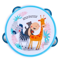 Игрушка музыкальная «Бубен. Зверята», 8 металлических бубенцов, МИКС Игрушка музыкальная «Бубен. Зверята», 8 металлических бубенцов, МИКС