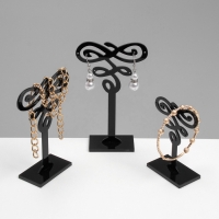 Подставка под серьги (набор 3 шт.) декор 9,5×7×11 см, цвет чёрный Подставка под серьги (набор 3 шт.) декор 9,5×7×11 см, цвет чёрный